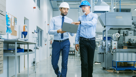 engineer working in factory